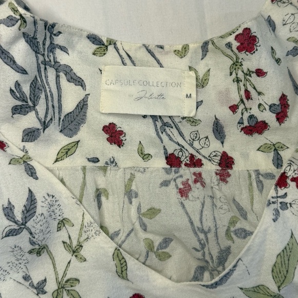 Capsule Collection By Juliette India Song April Floral Print Midi Dress Sz M - Picture 5 of 13